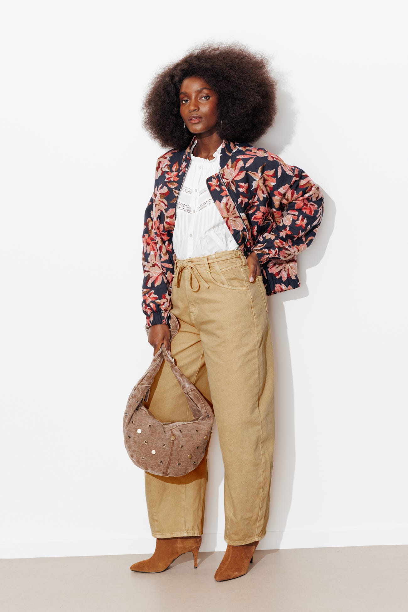 Pantalon balloon ceinturé