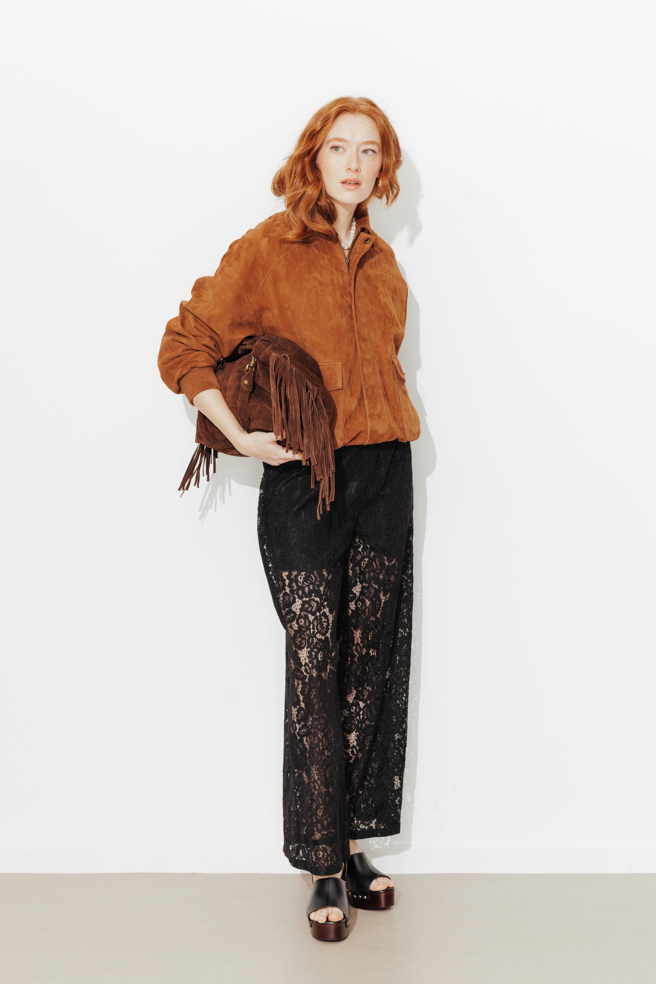 Pantalon en dentelle Femme