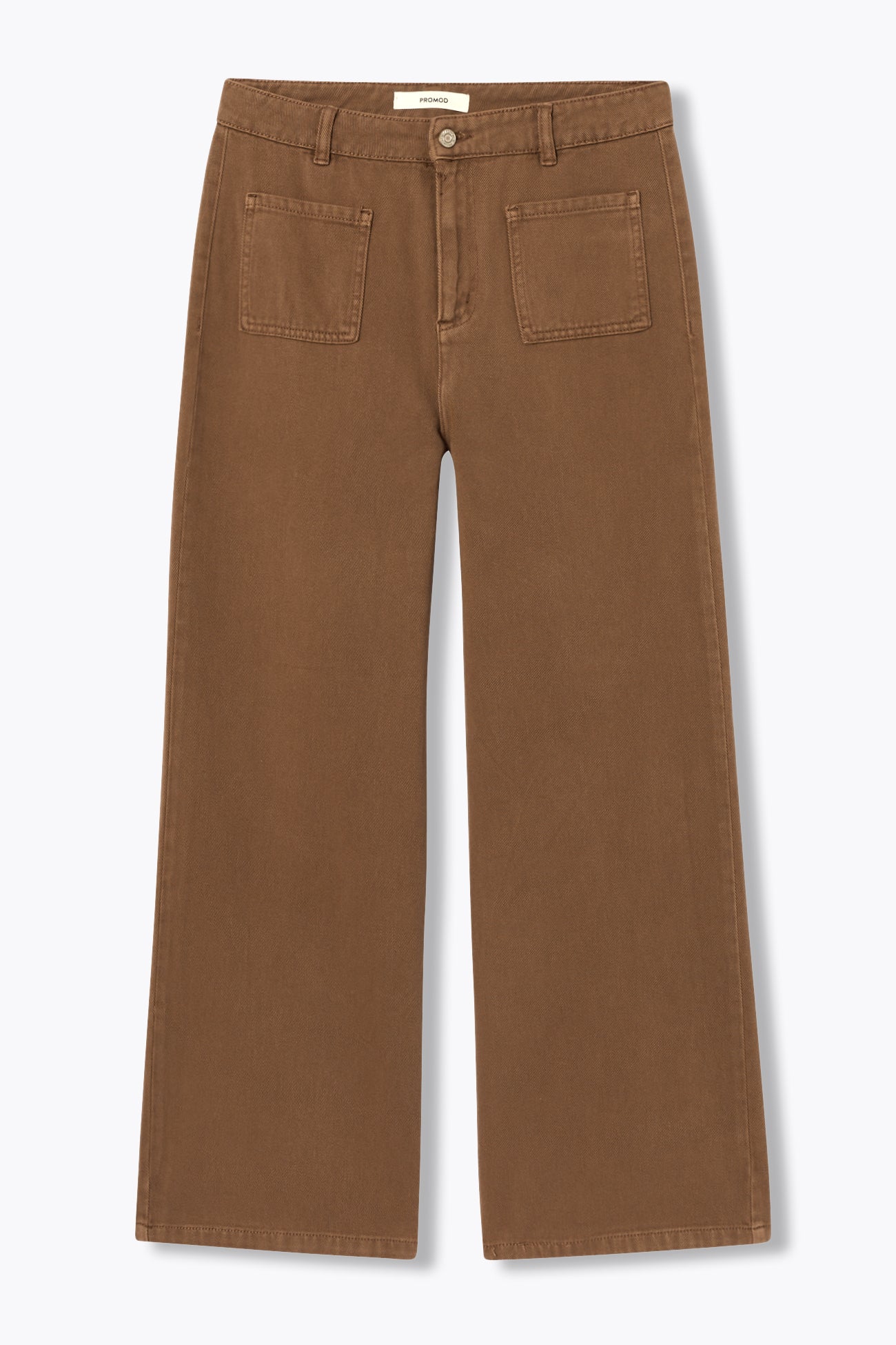Short wideleg trousers - Camel