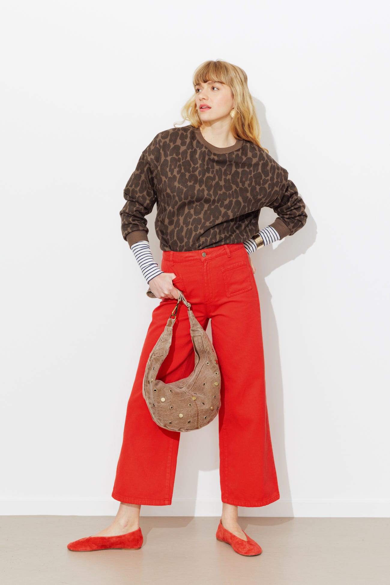 Pantalon large et court Femme