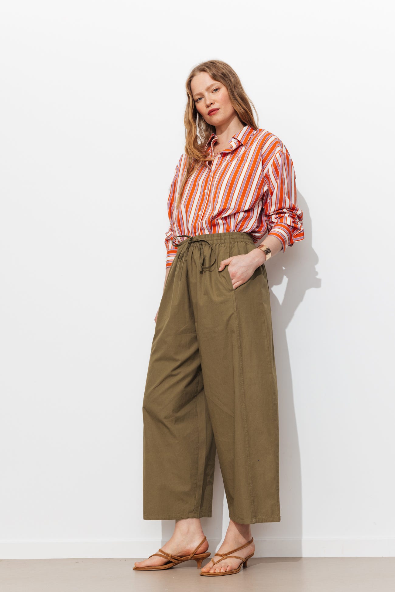 Plain balloon trousers