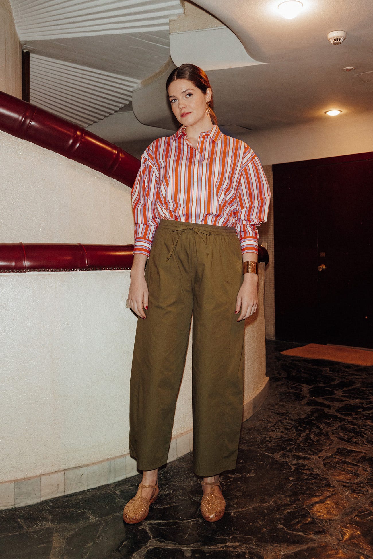 Pantalon balloon uni Femme