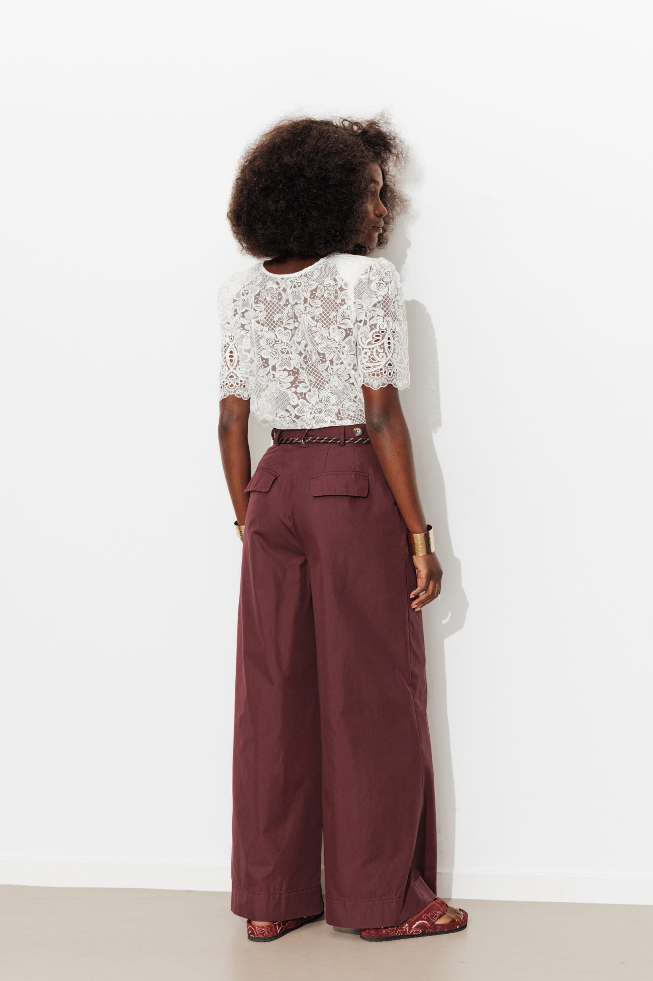 Pantalon très large en toile