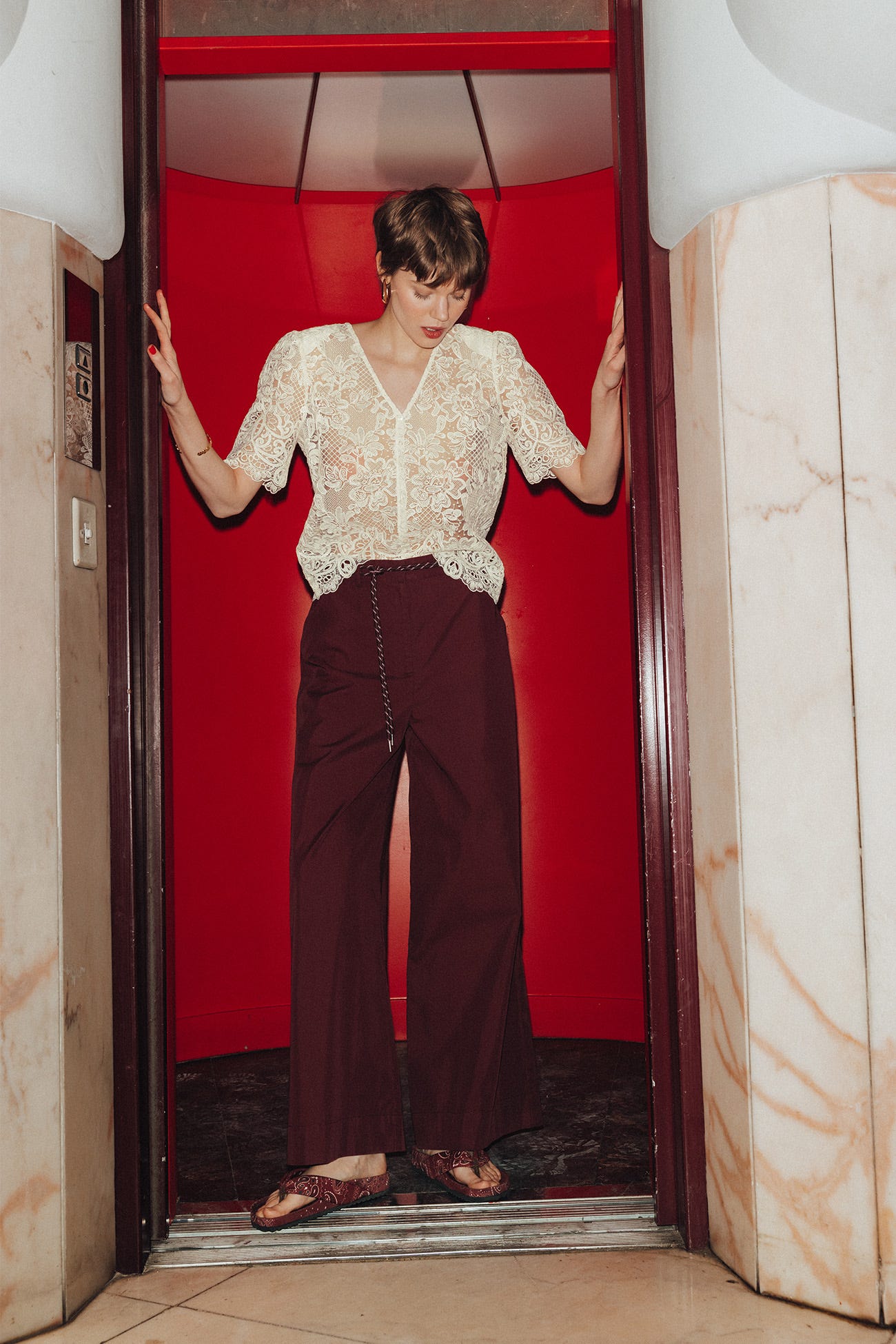 Pantalon très large en toile