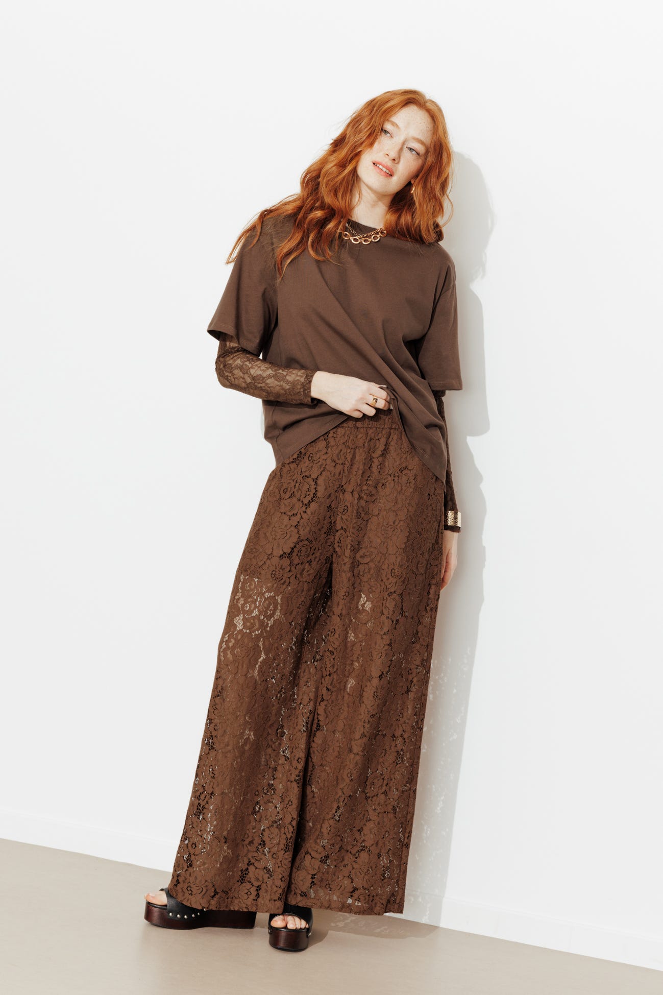 Pantalon en dentelle Femme