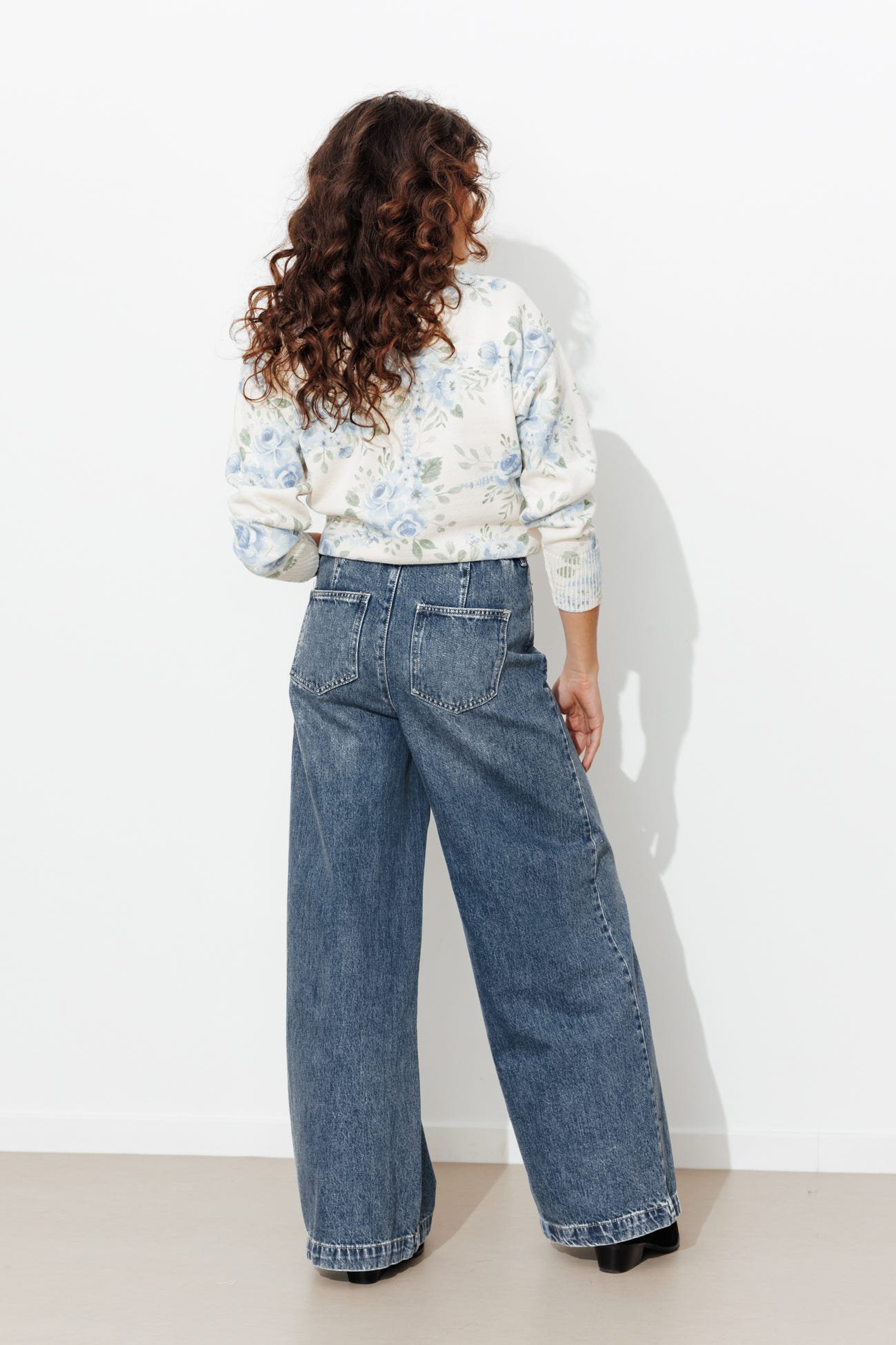 CESAR jean long taille haute