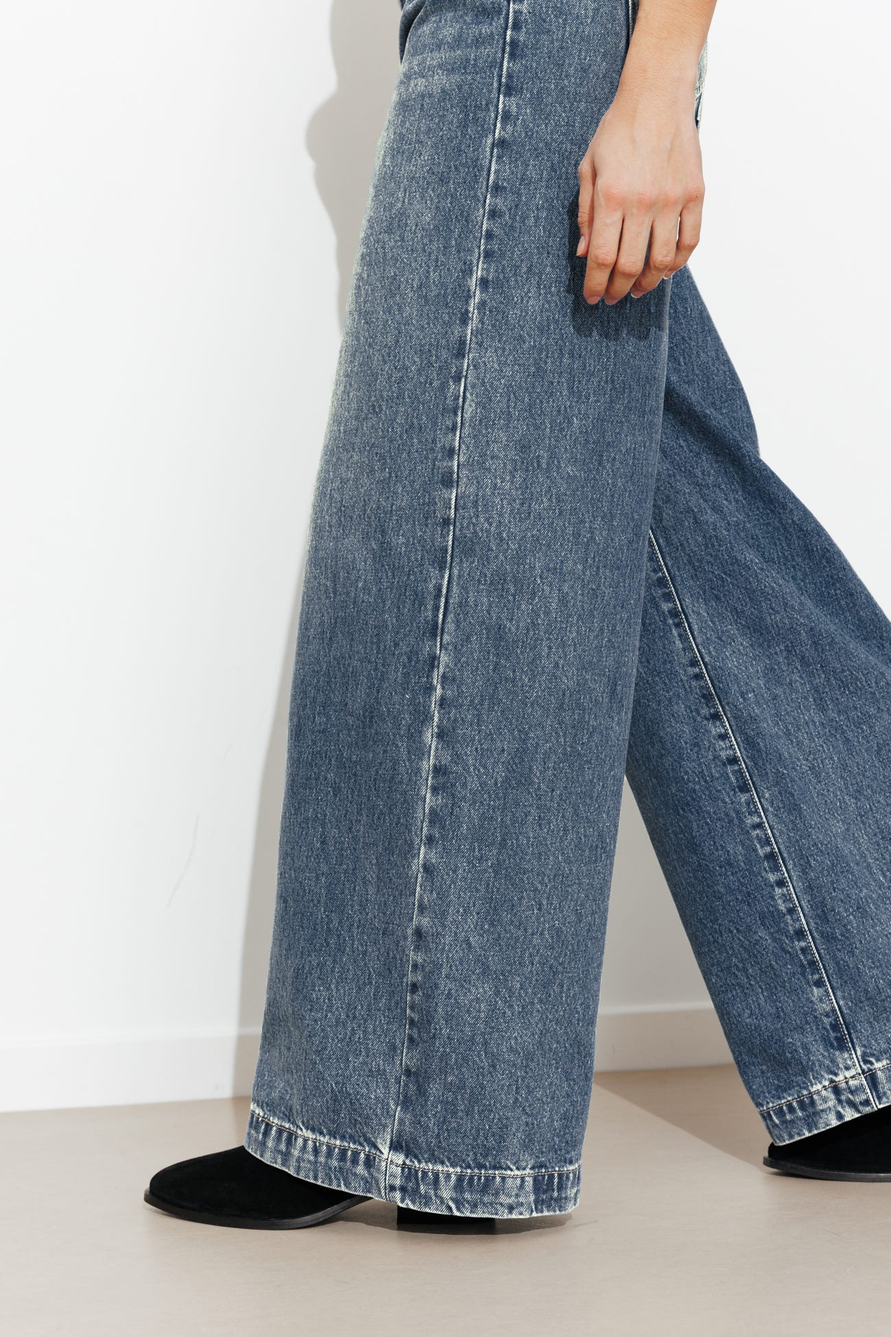 CESAR jean long taille haute