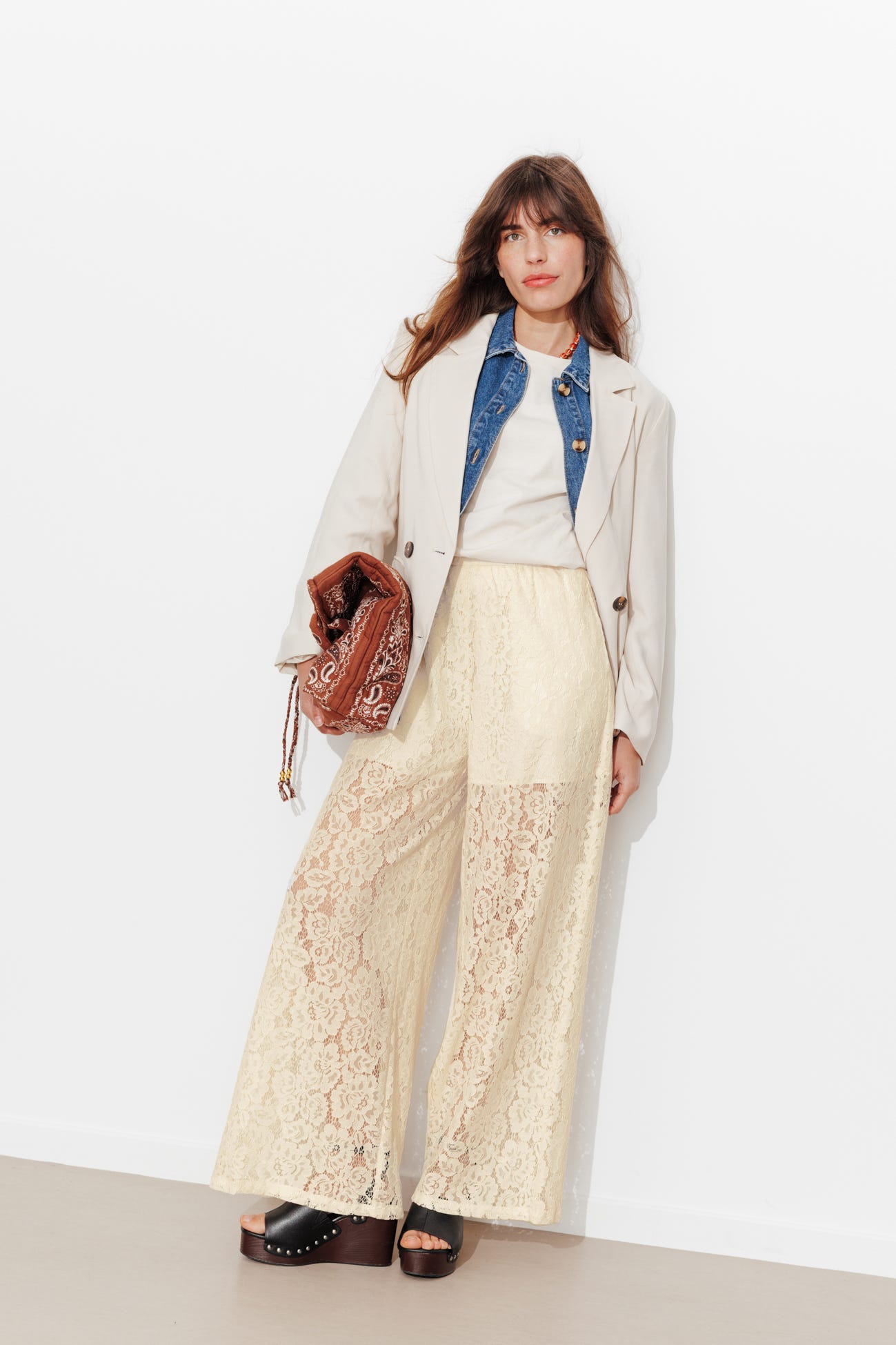 Pantalon en dentelle Femme