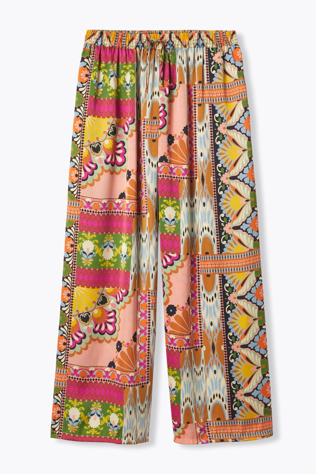 Pantalon large en satin Femme