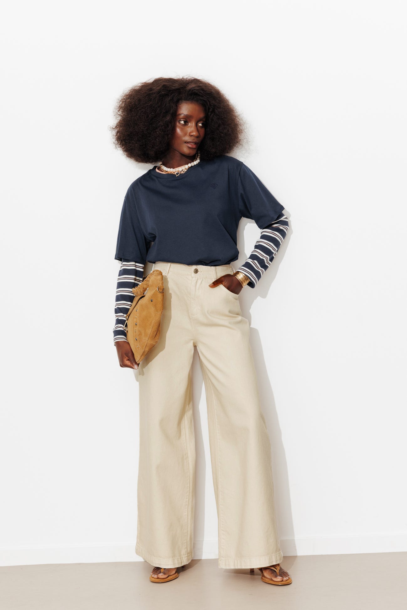 CESAR pantalon large Femme