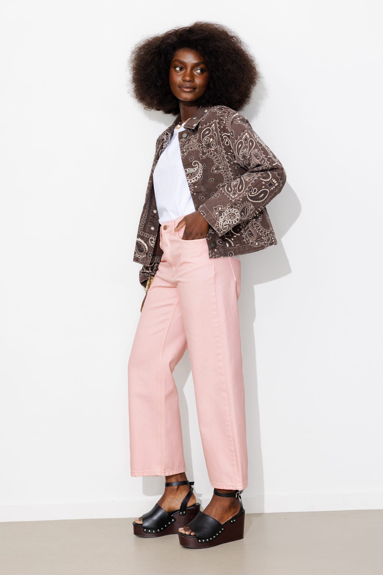 Kolorowe jeansy 7/8 damskie