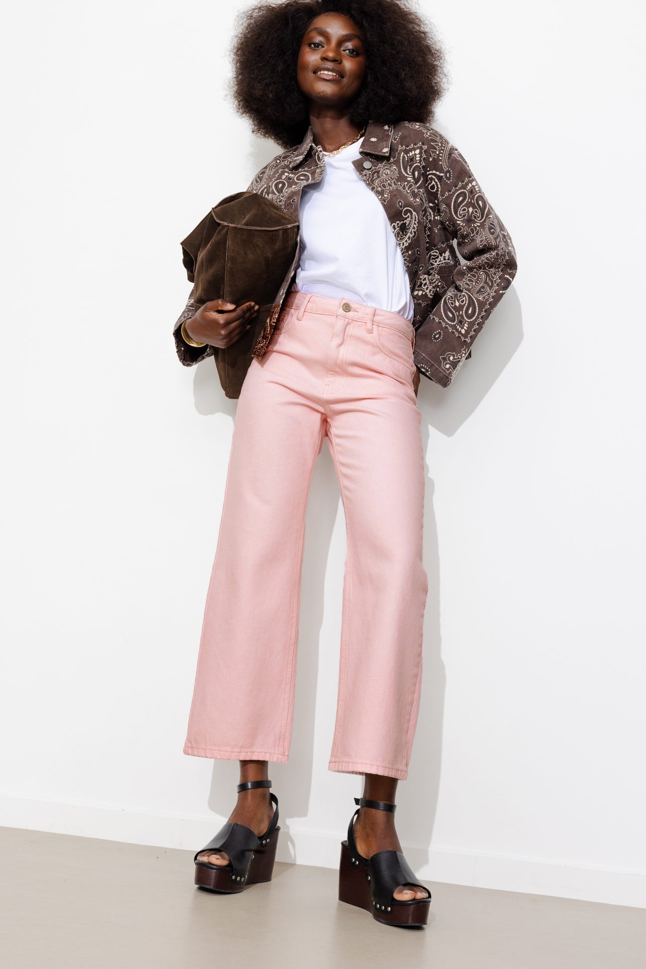 Kolorowe jeansy 7/8 damskie
