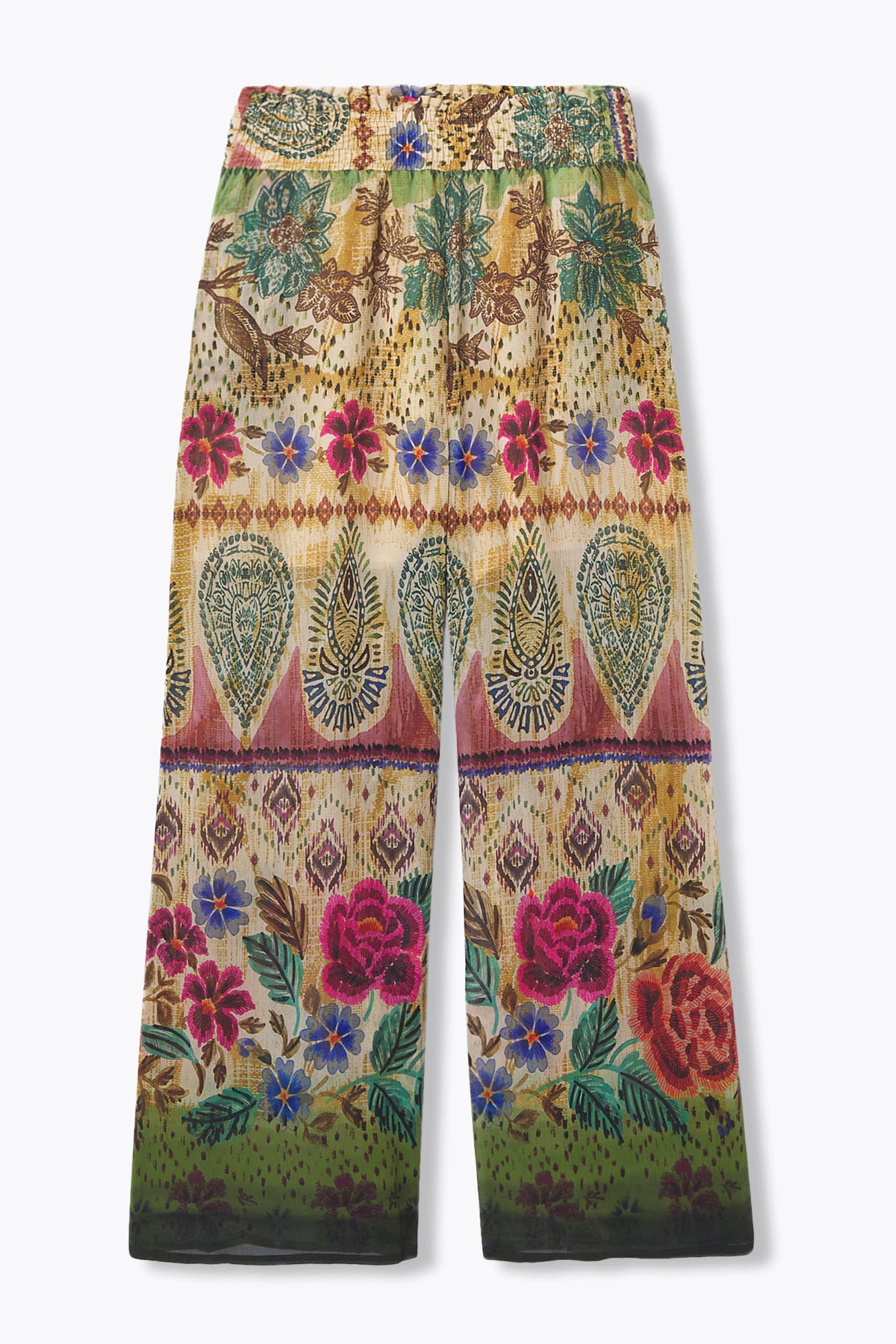 Pantalon large en mousseline