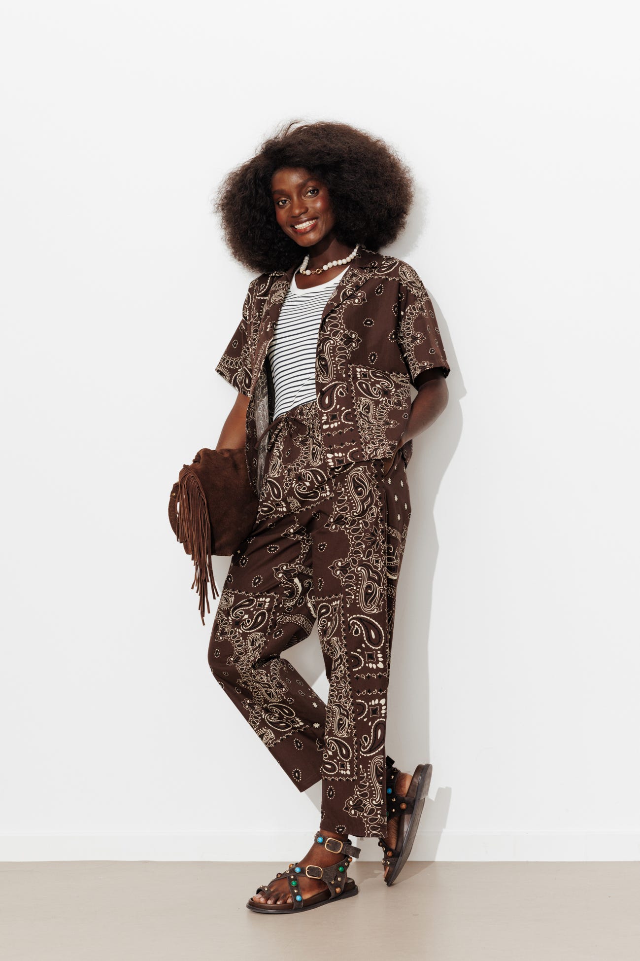 Pantalon en coton bandana