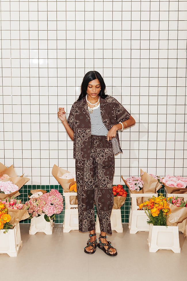 Paisley-Baumwollhose