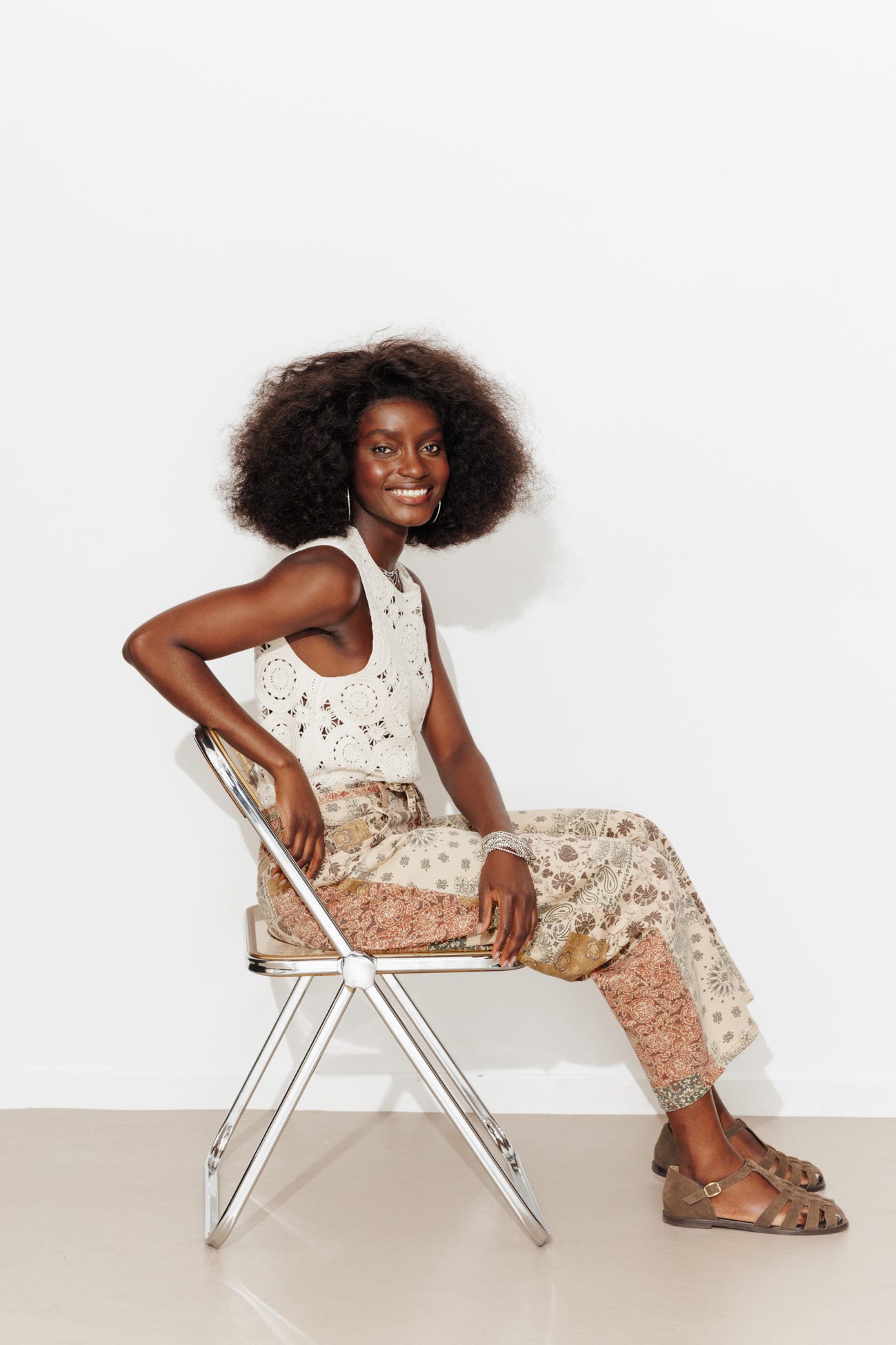 Pantalon balloon patchwork