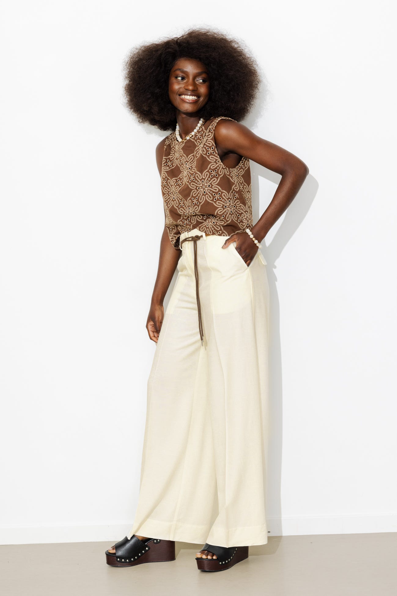 High Waist-Palazzohose