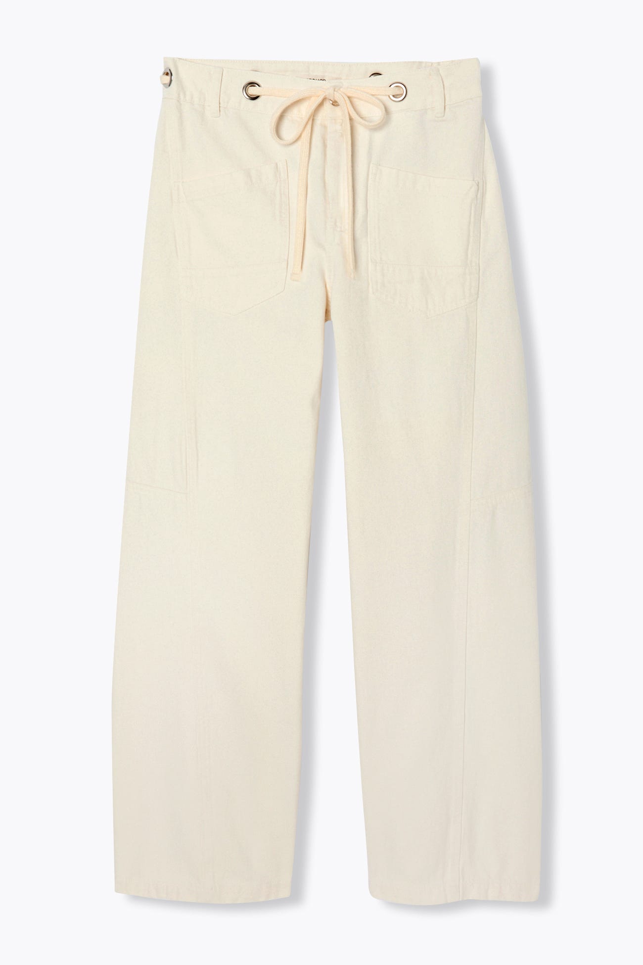 Pantaloni ampi con occhielli