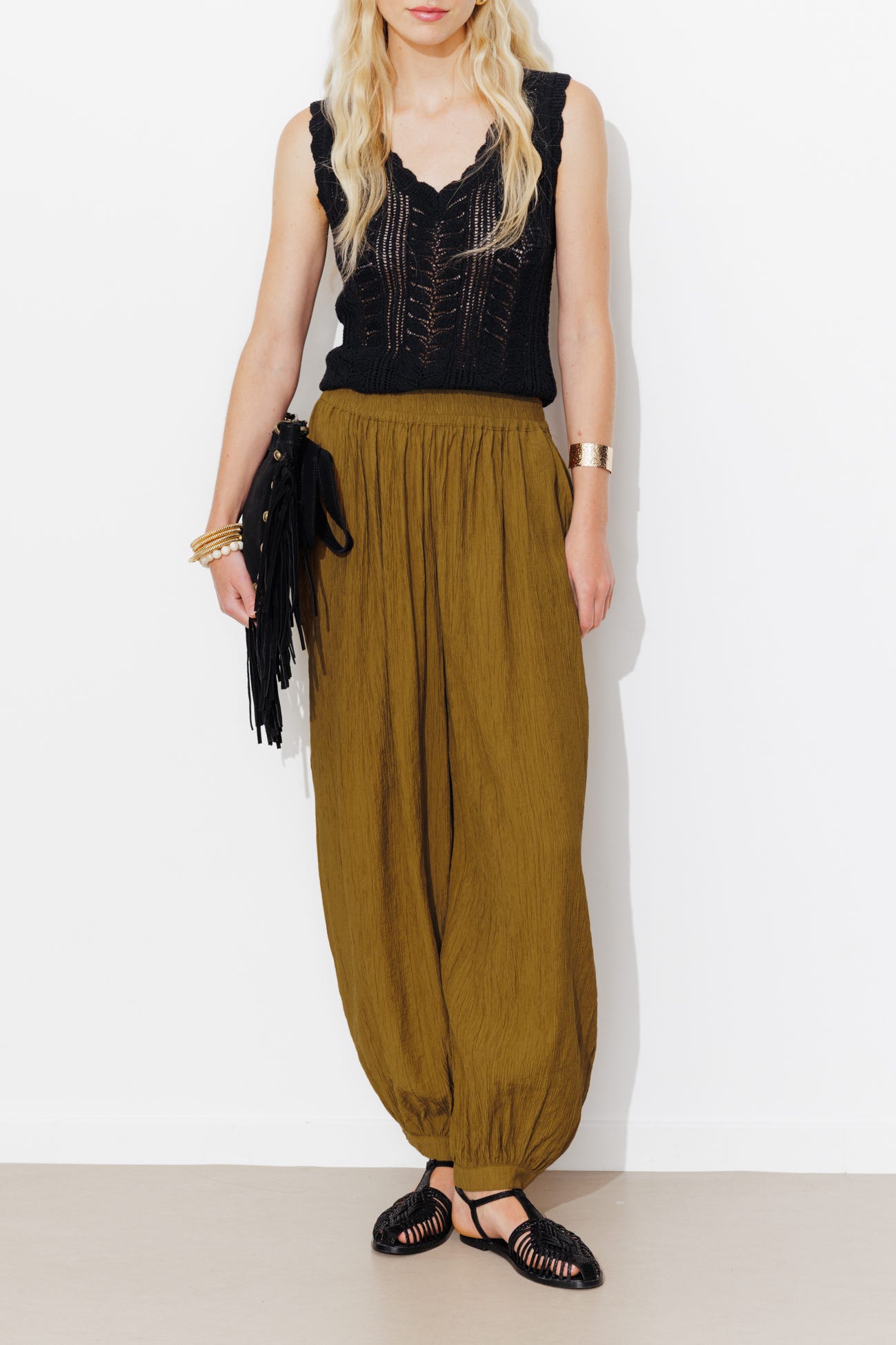 Unifarbene Aladdinhose