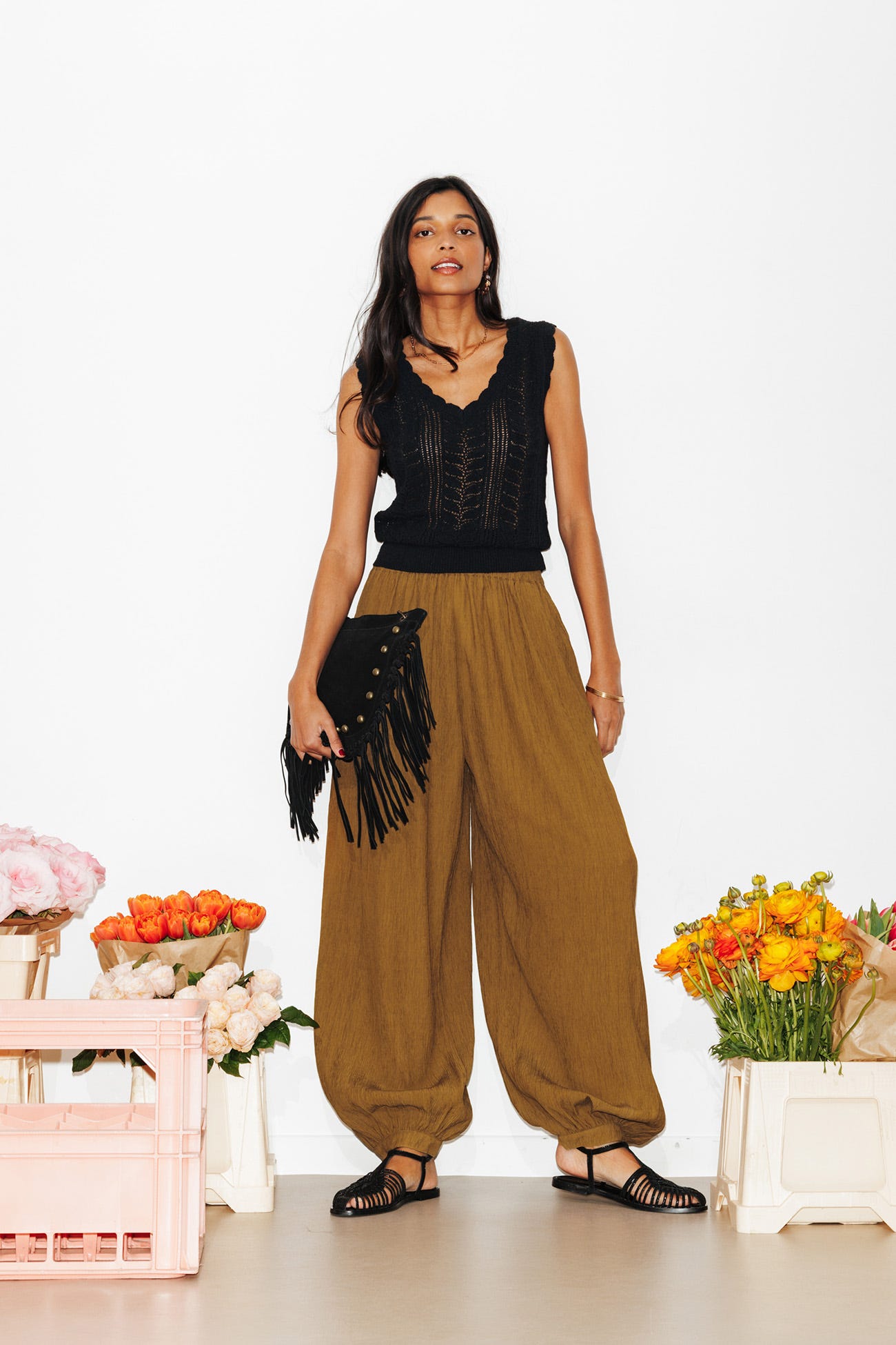 Unifarbene Aladdinhose