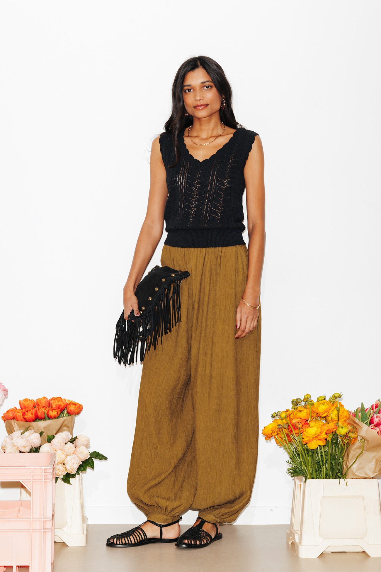 Unifarbene Aladdinhose