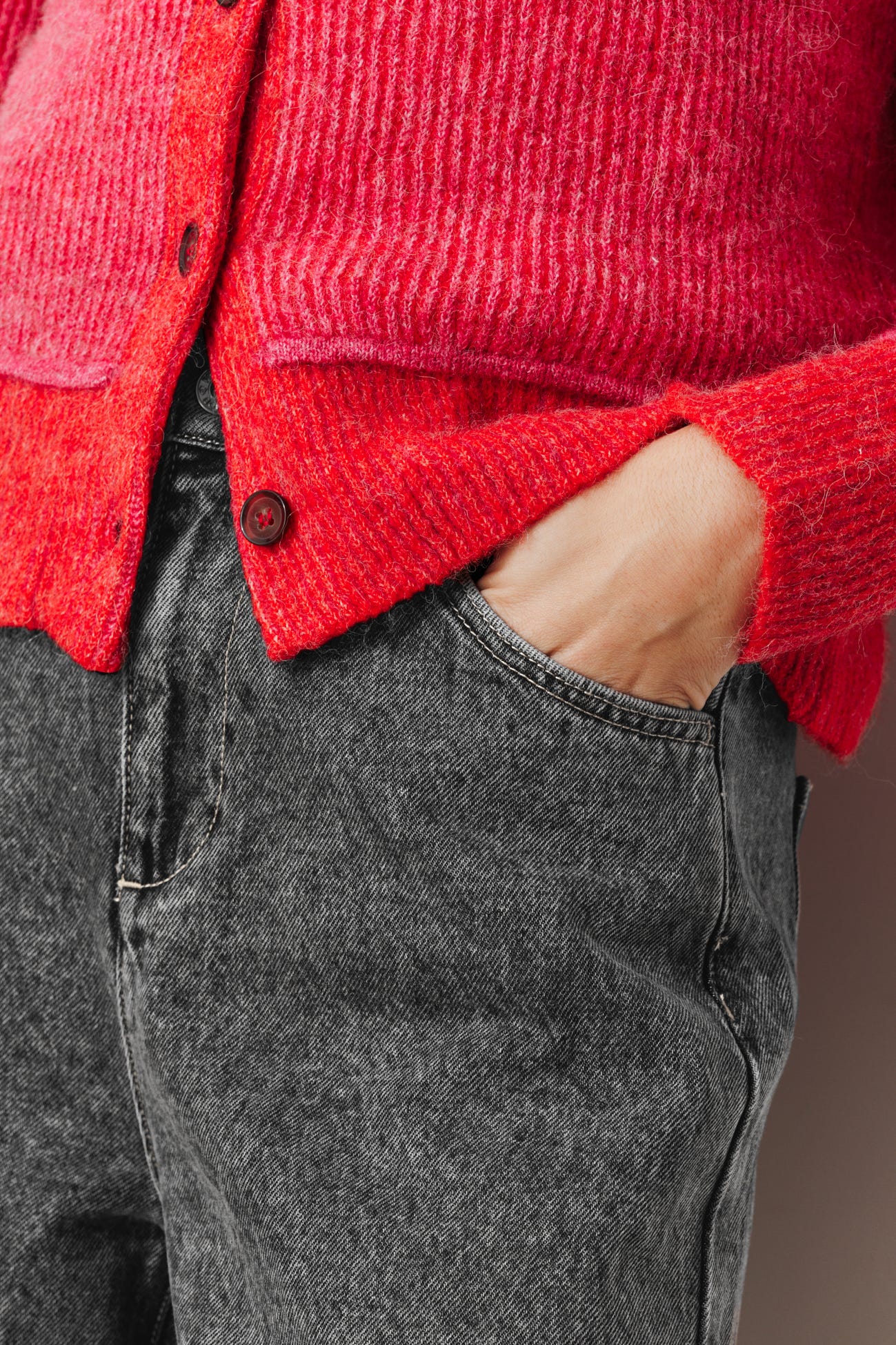 CESAR high-waist long trousers