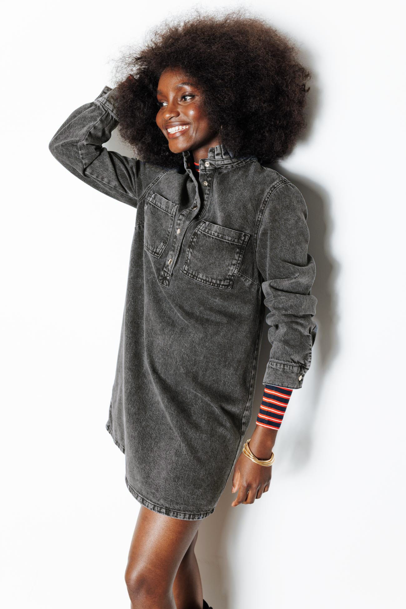 Robe courte en jean Femme