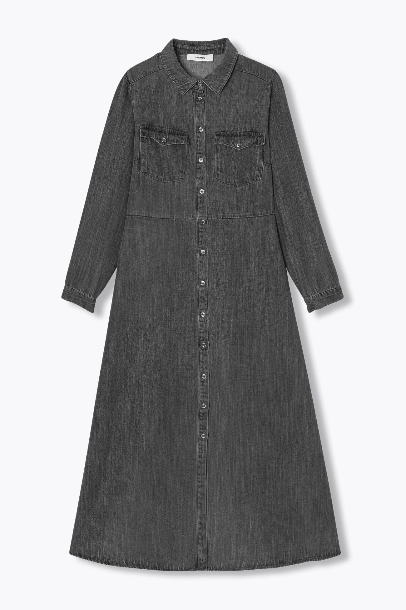 Long lyocell shirtdress
