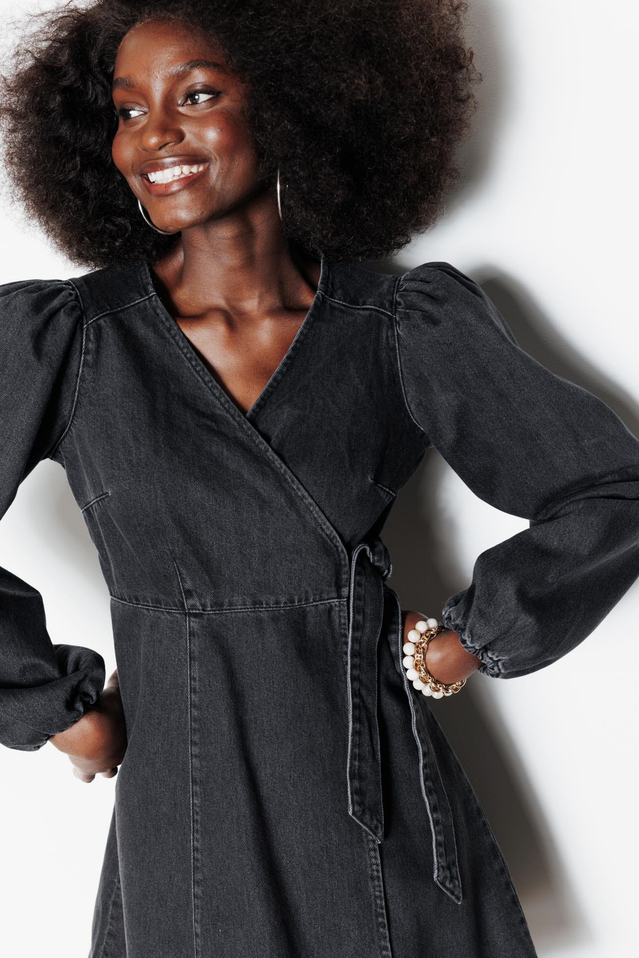 Vestido cruzado vaquero