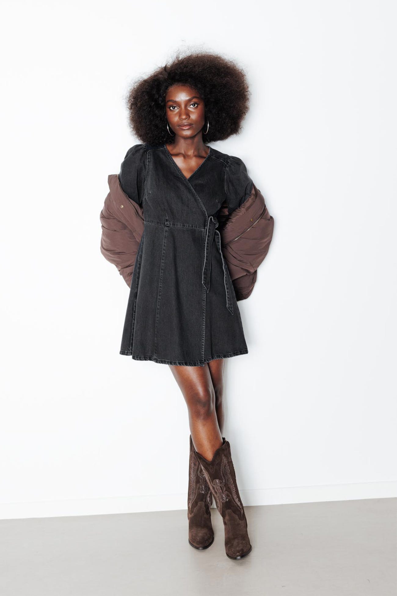 Vestido cruzado vaquero