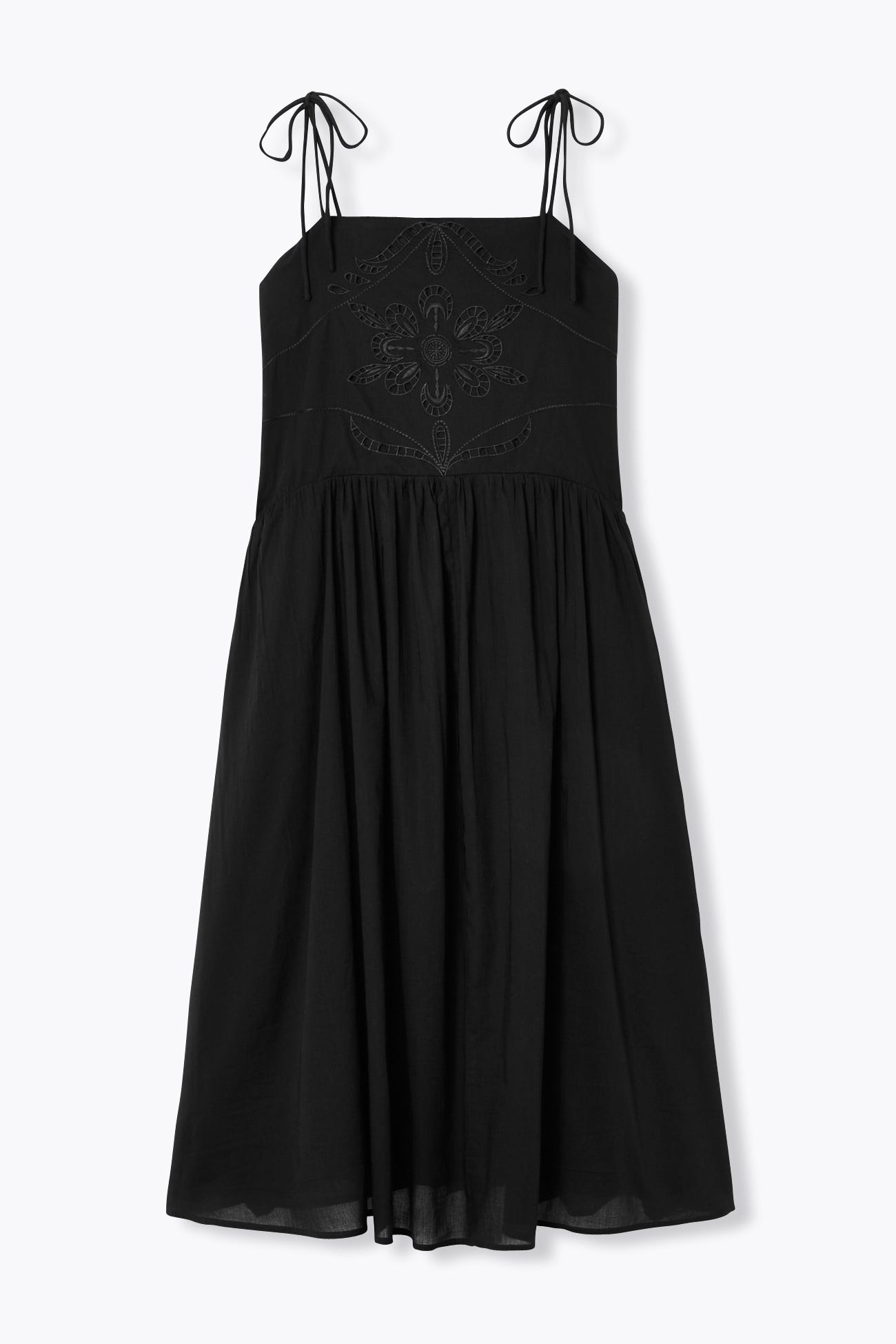 Robe brodée à bretelles