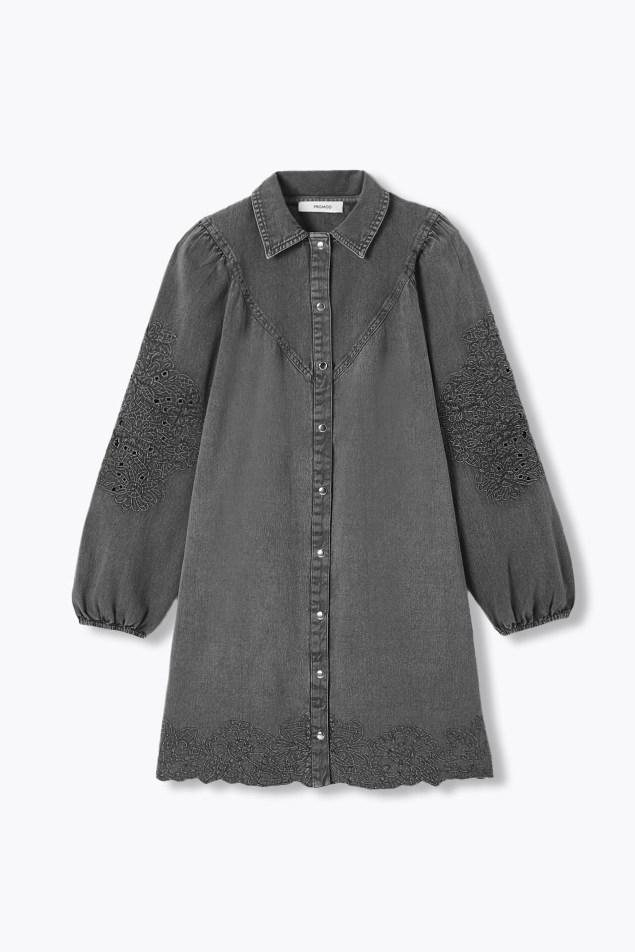 Robe-chemise brodée Femme