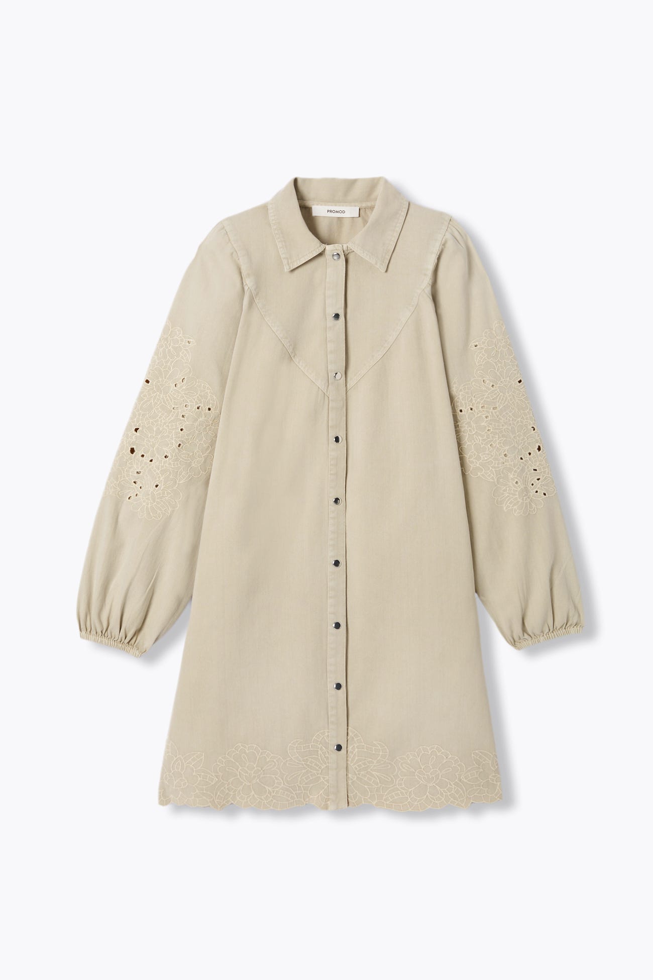 Robe-chemise brodée Femme