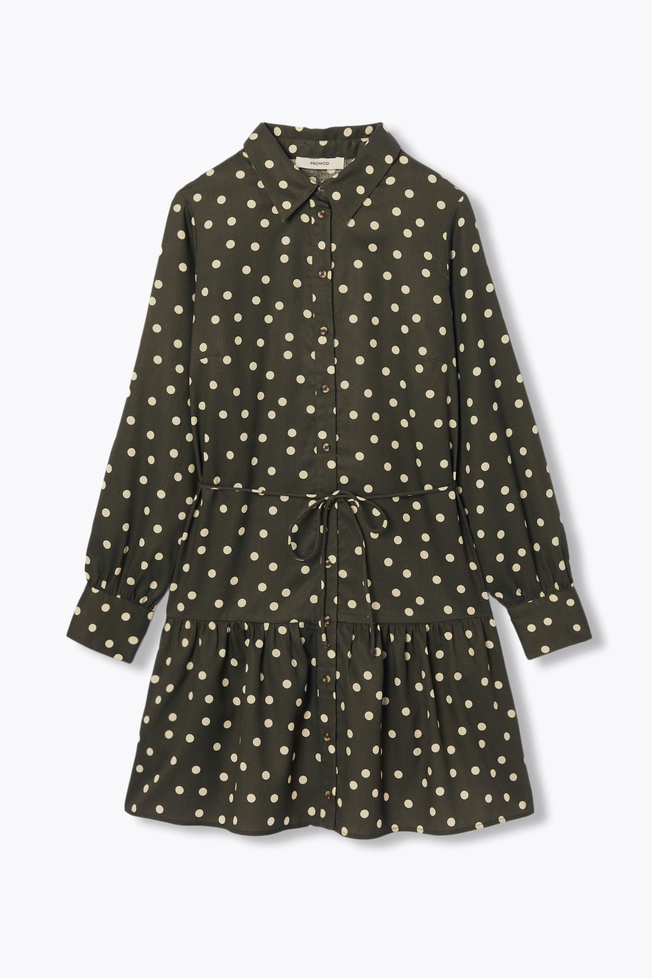 Robe-chemise à pois Femme