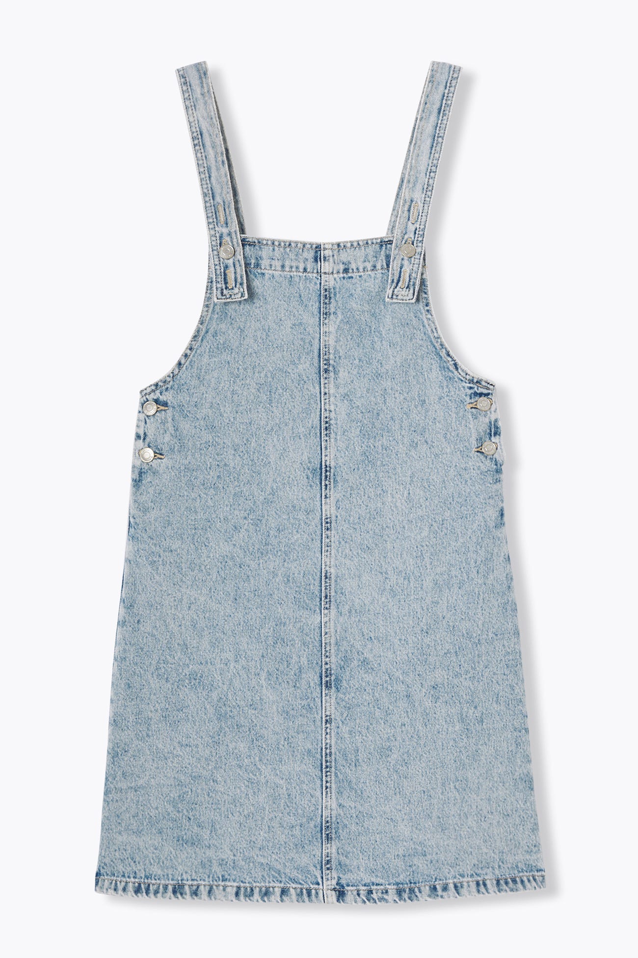 Robe-salopette courte en jean