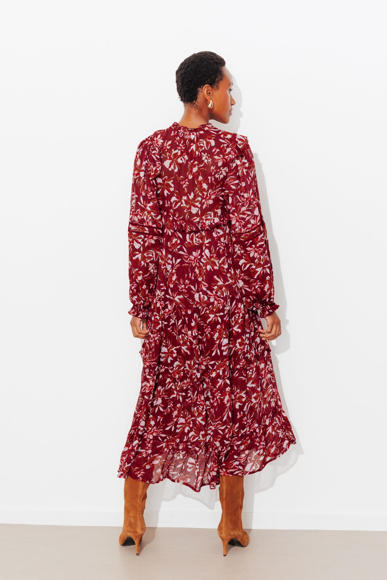Longue robe imprimée Femme