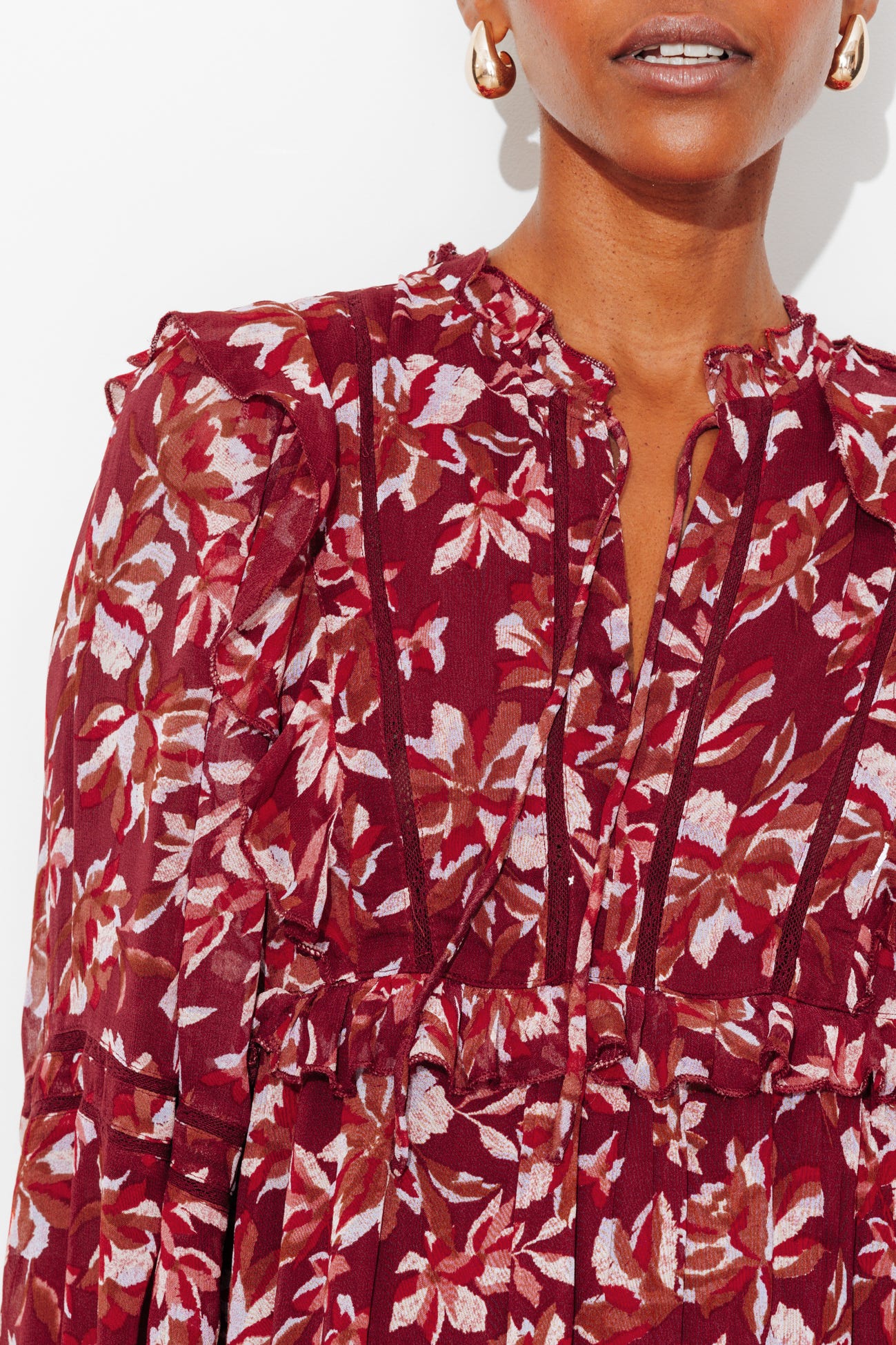 Longue robe imprimée Femme