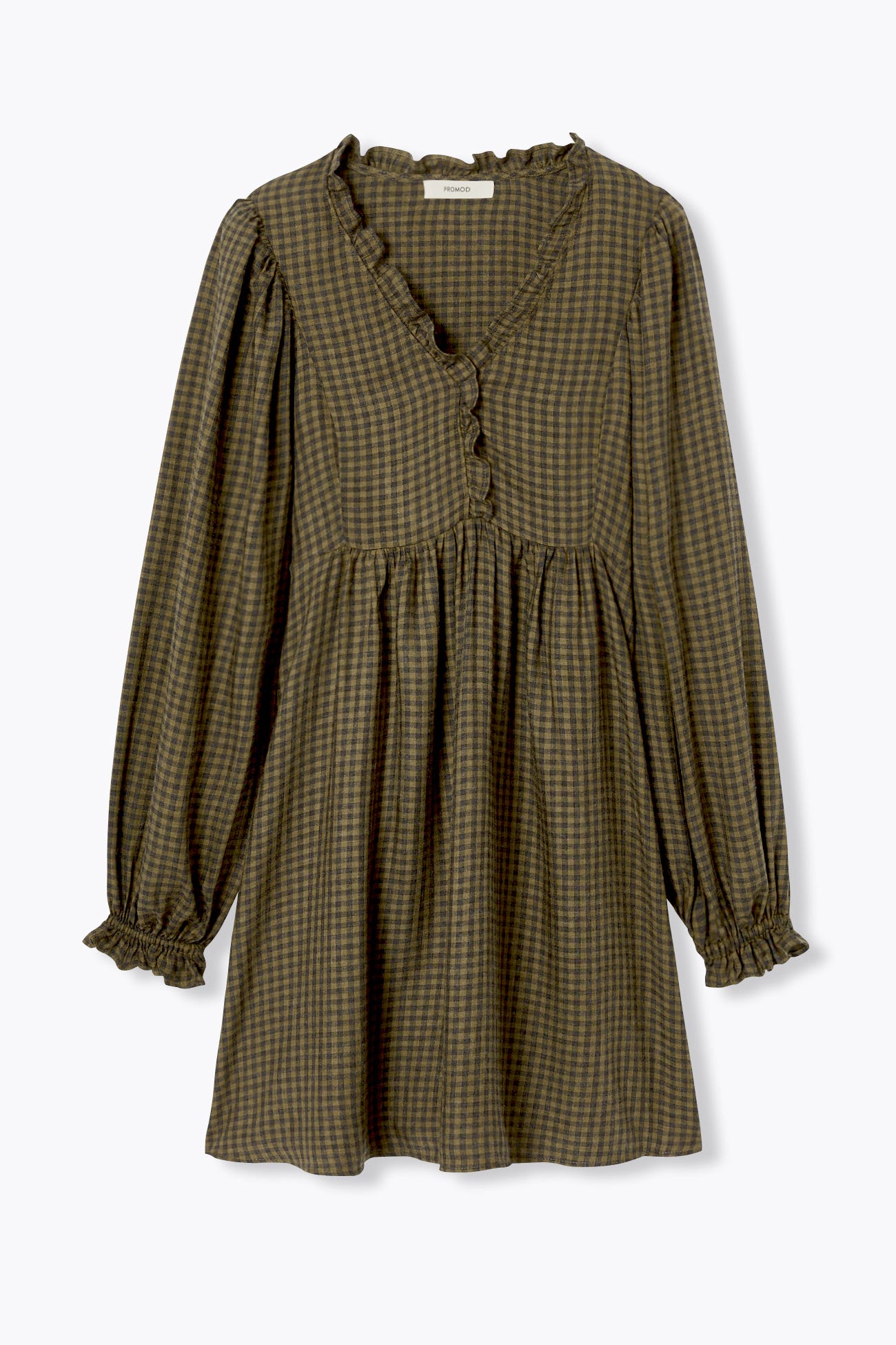 Robe courte à carreaux Femme