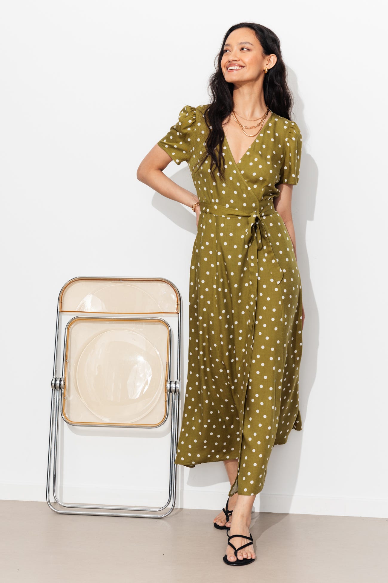 Long crossover dress