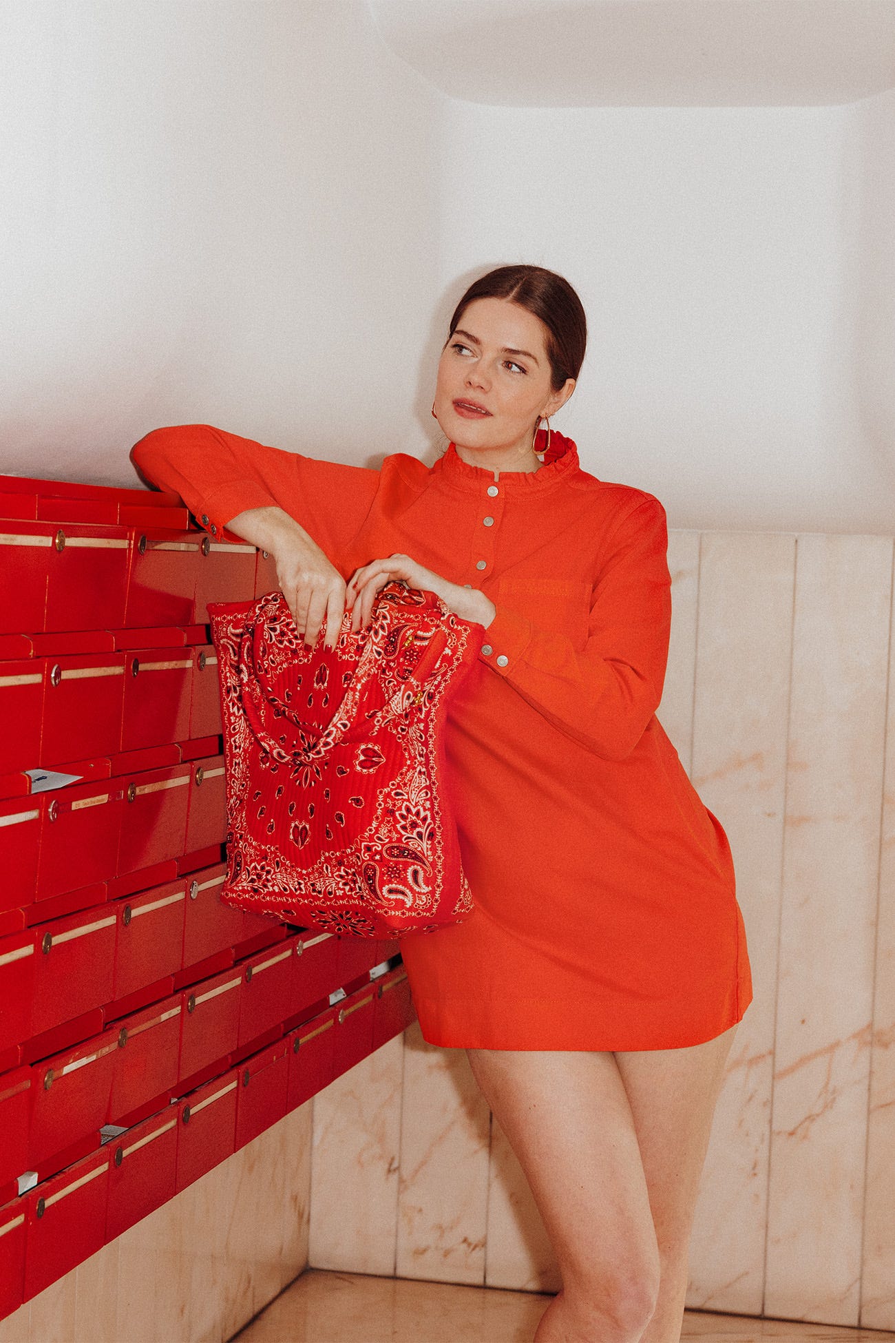 Vestido corto de lona