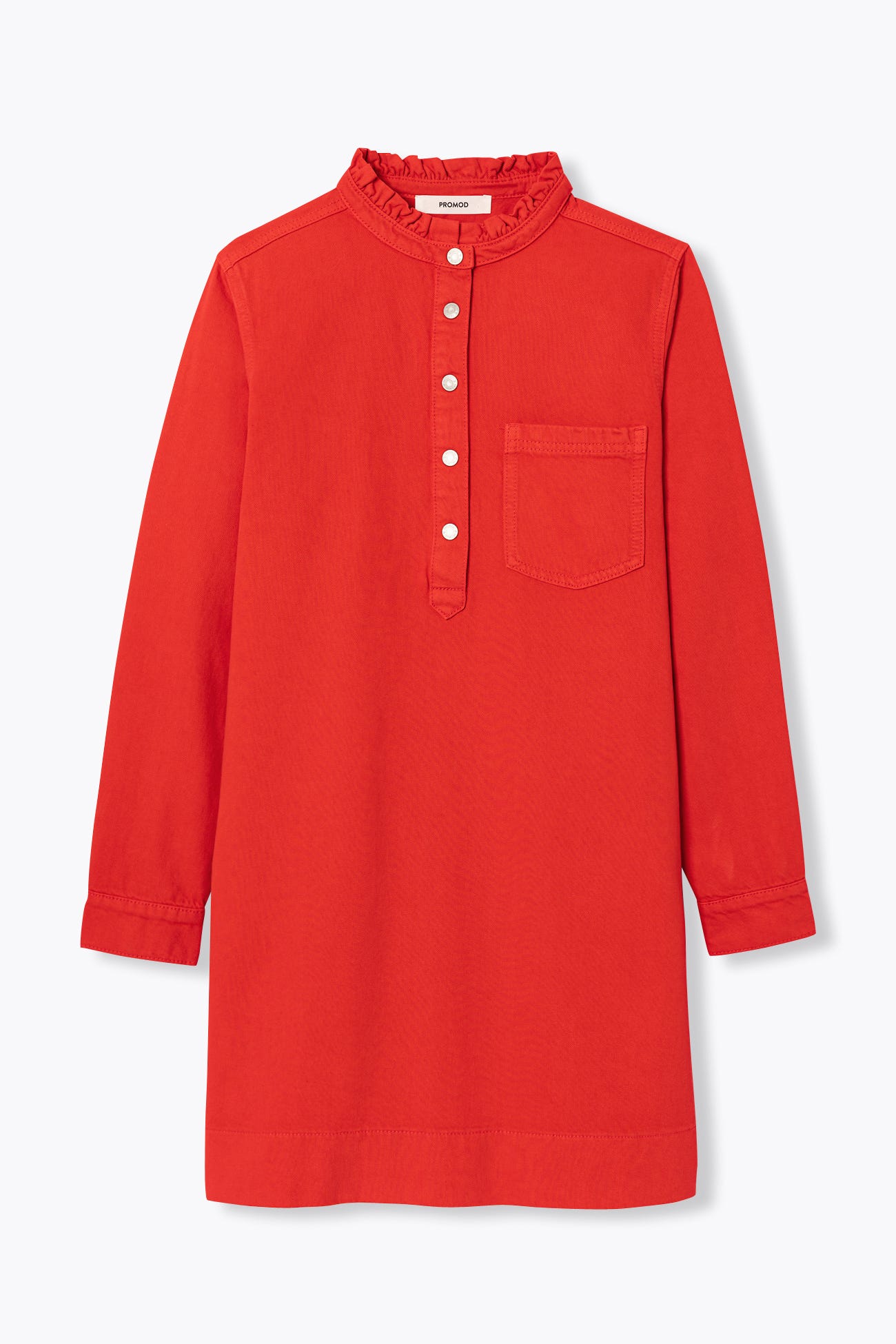 Vestido corto de lona