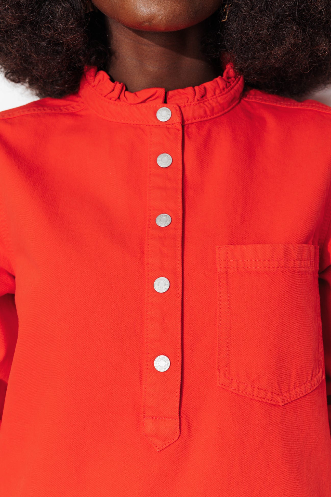 Vestido corto de lona