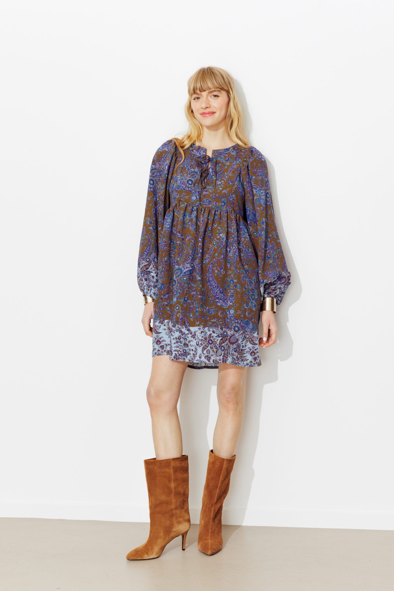 Robe courte imprimée Femme