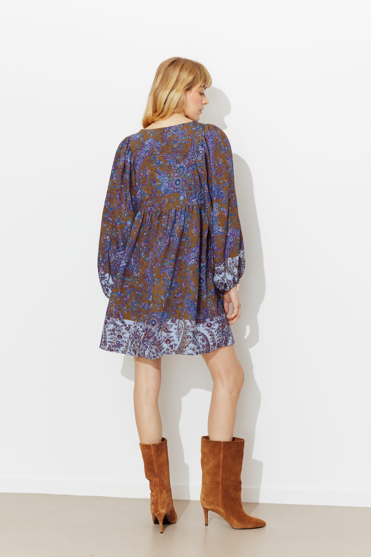 Robe courte imprimée Femme