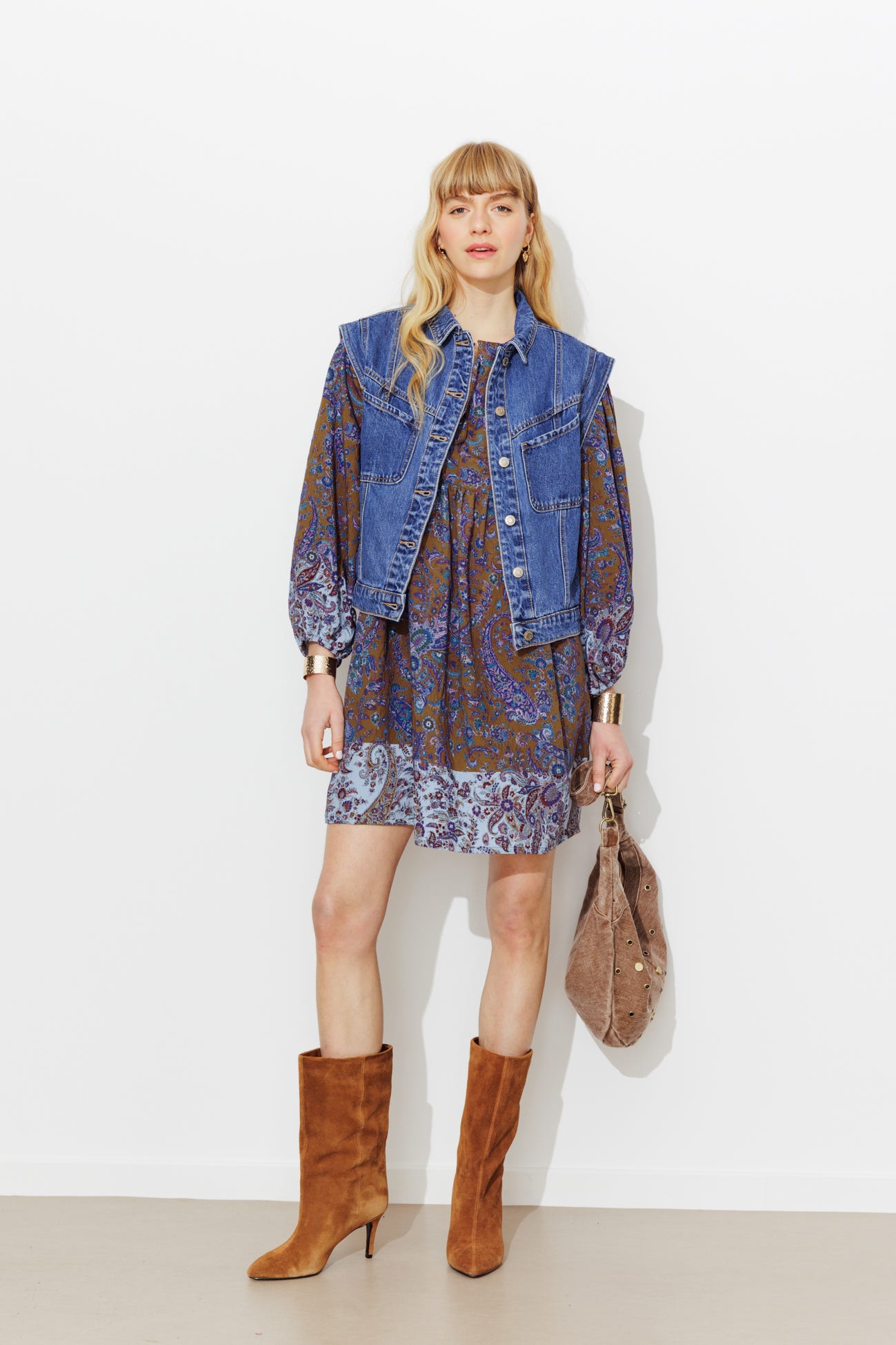 Robe courte imprimée Femme