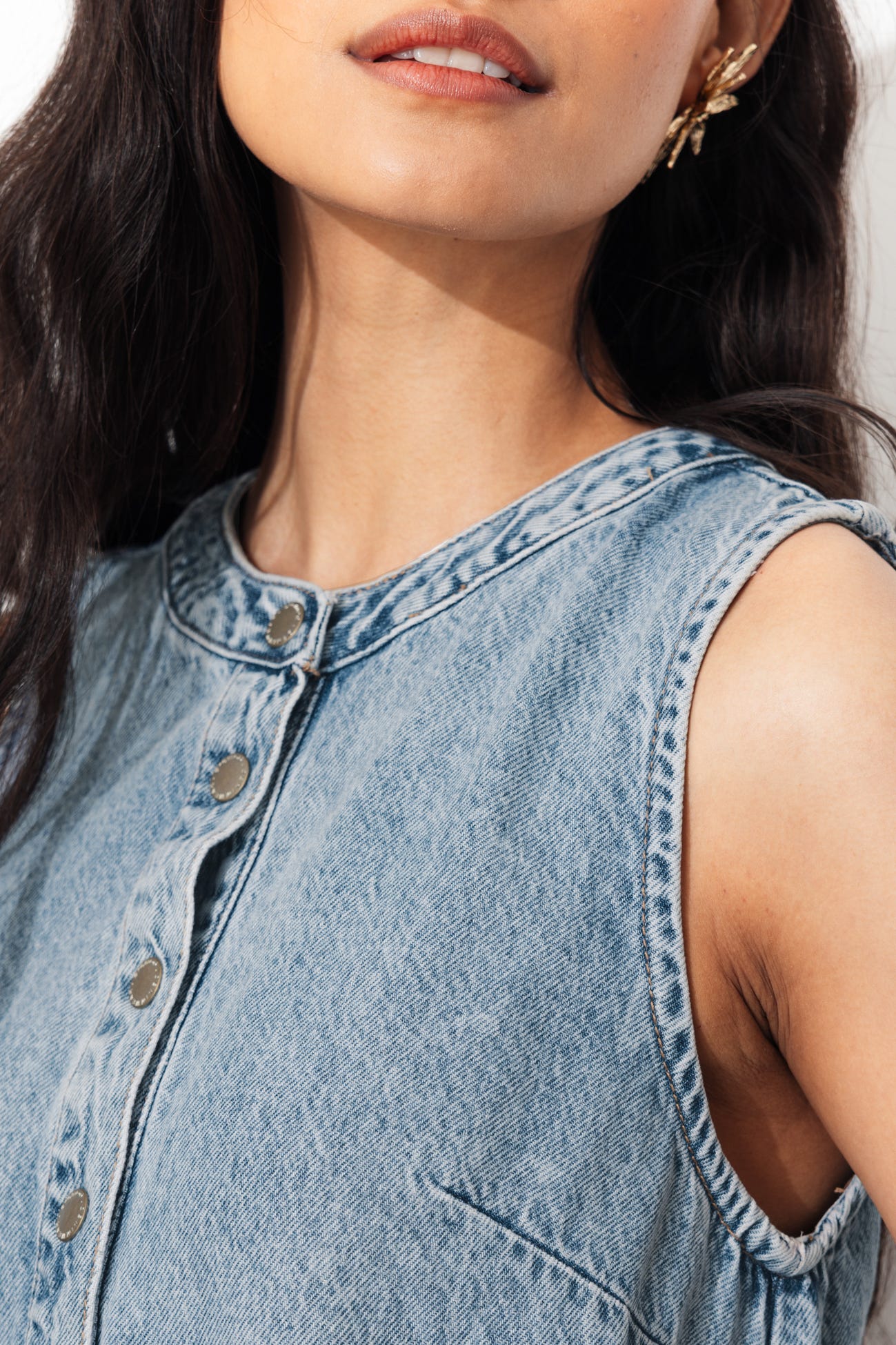 Robe courte en jean Femme