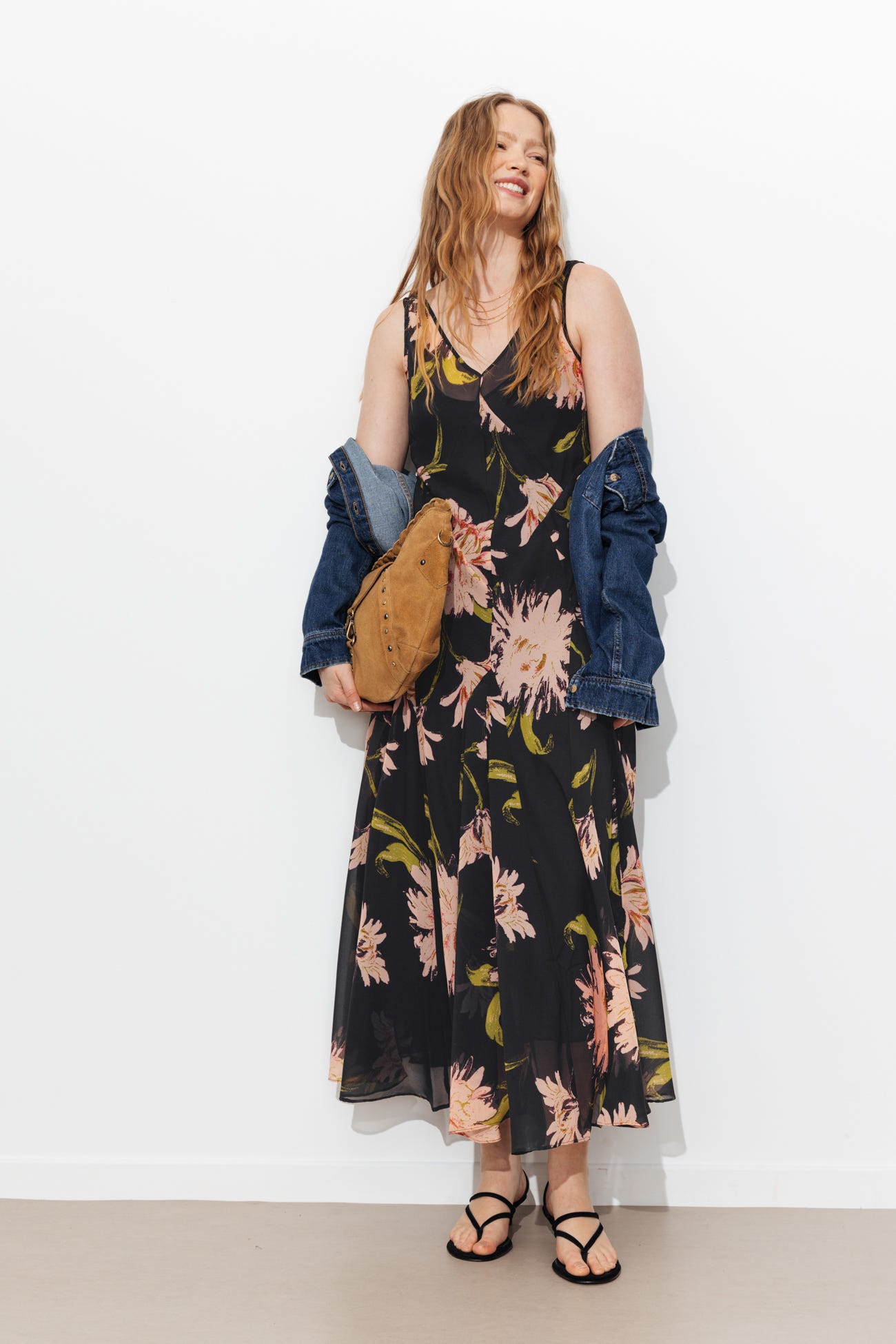 Robe longue imprimée Femme