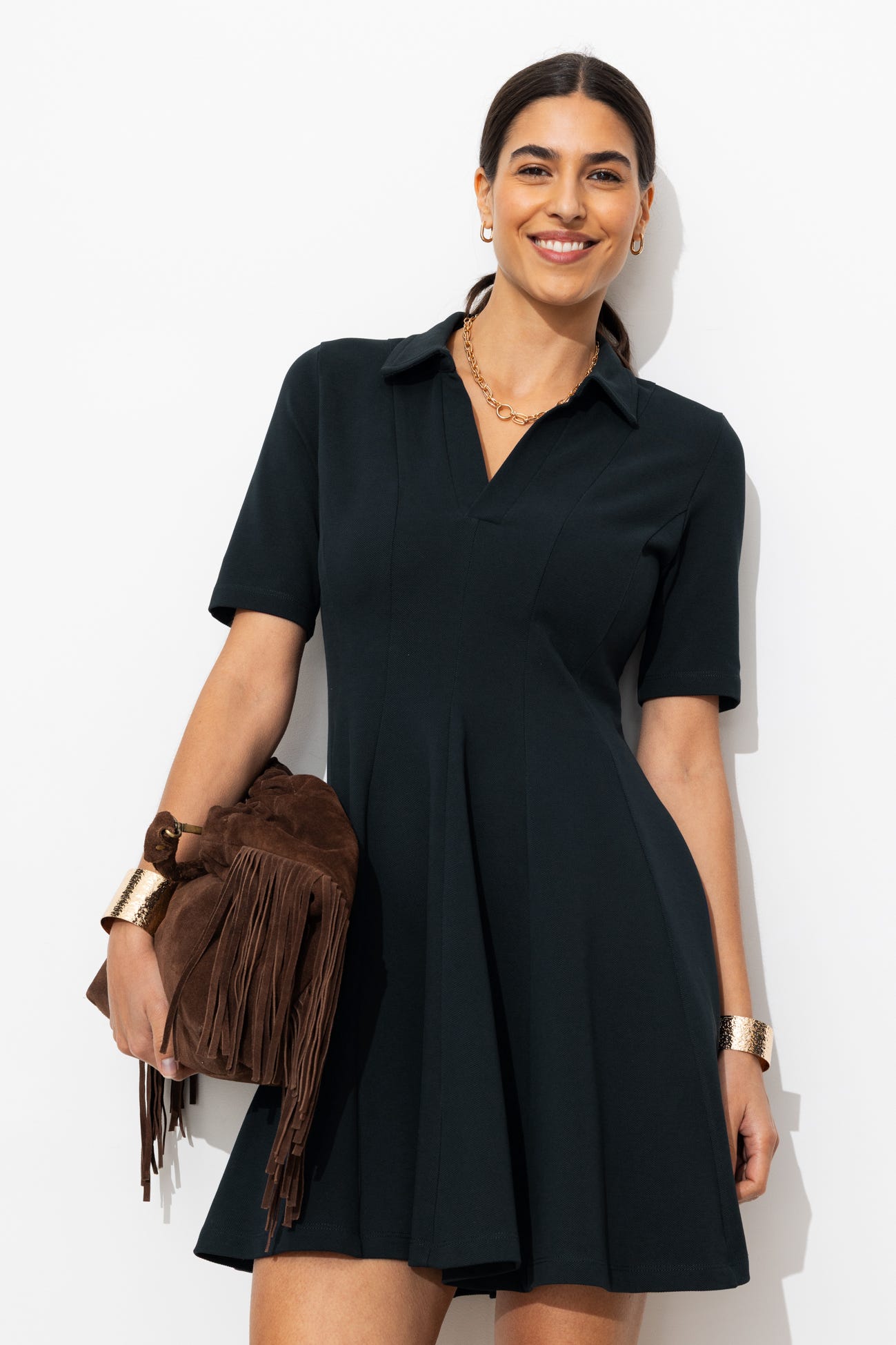 Robe tennis en jersey piqué