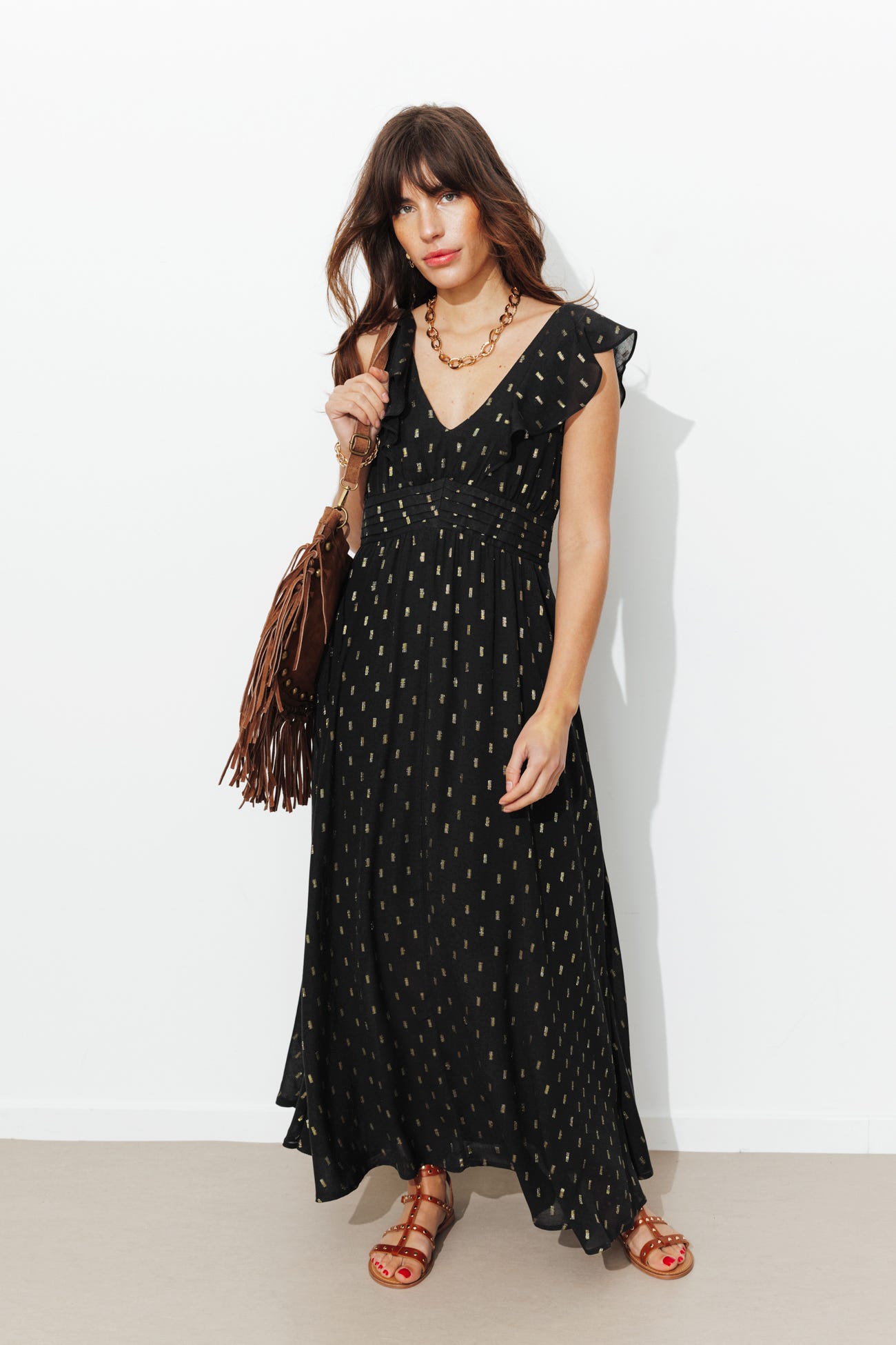 Robe longue irisée Femme