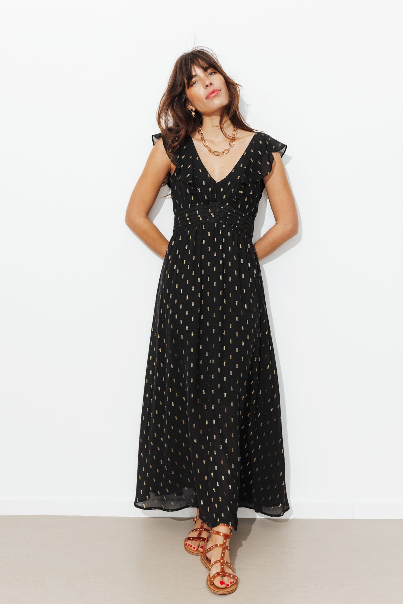 Robe longue irisée Femme